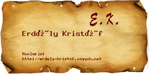 Erdély Kristóf névjegykártya